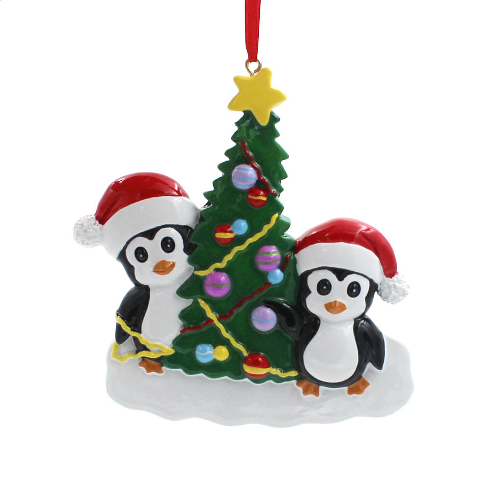 with tree family of 4 personalized christmas tree ornament