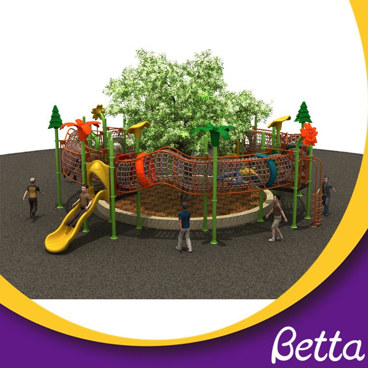 Kids polyester rope net climbing structure هيكل تسلق شبكي من حبل البوليستر للأطفال