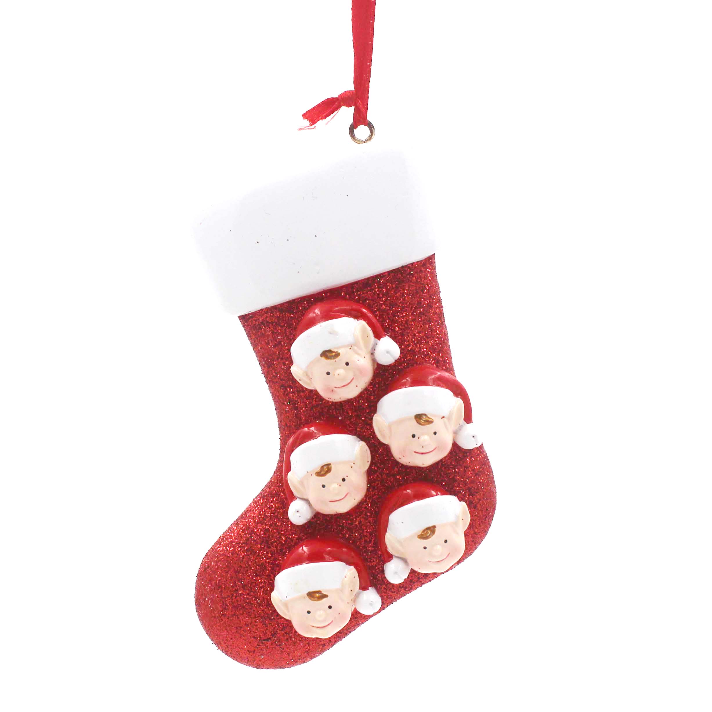 stocking family of 6 personalized christmas tree ornament