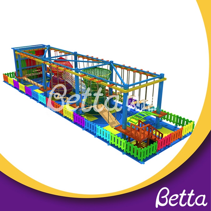 Bettaplay ملعب السلامة لينة حصيرة طبقة واحدة تسلق جدار الحبل Course.jpg