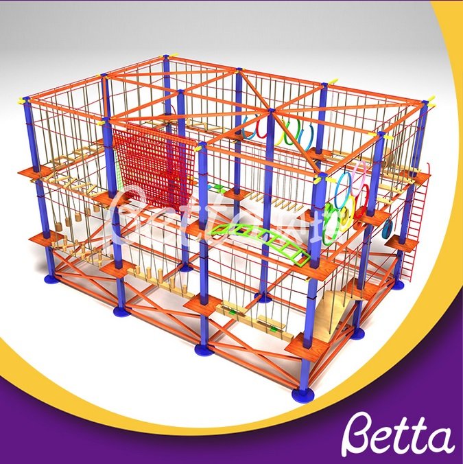 Bettaplay Kindergarten use custom design multi-layer rope course.jpg تستخدم روضة Bettaplay تصميمًا مخصصًا متعدد الطبقات حبل Course.jpg