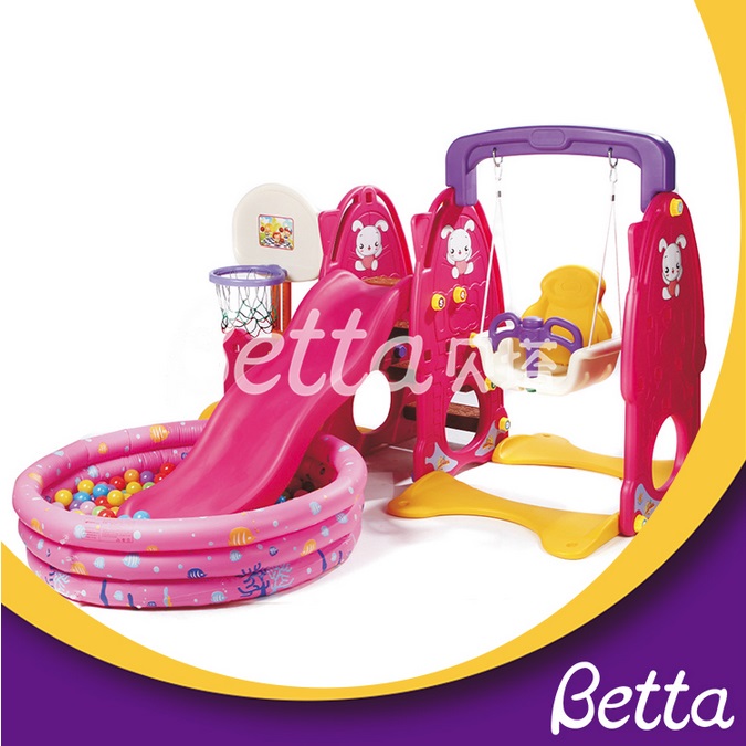 Bettaplay الصين أرجوحة حديقة طفل صغير من البلاستيك وslide.jpg