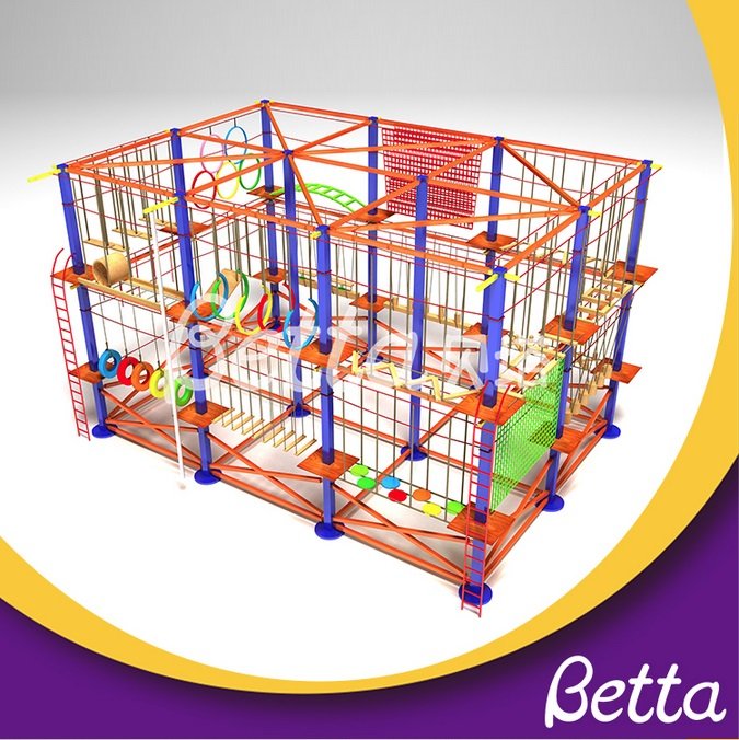 Bettaplay Kindergarten use custom design cheap price multi-layer rope course.jpg تستخدم روضة Bettaplay تصميمًا مخصصًا ورخيصًا الثمن متعدد الطبقات حبل Course.jpg