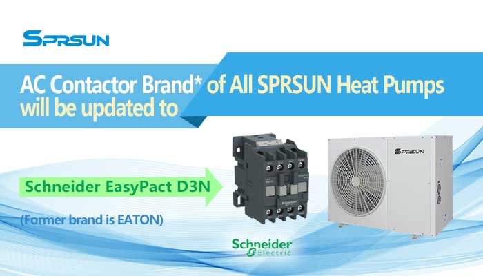 SPRSUN Heat Pump AC Contactor Brand Update SPRSUN Isı Pompası AC Kontaktör Marka Güncellemesi