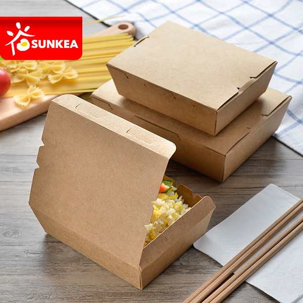 custom made kraft paper lunch box for food