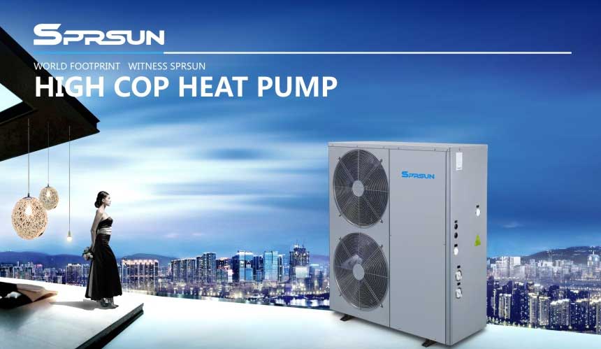 High COP Air to Water Heat Pump Bomba de calor ar-água de alto COP