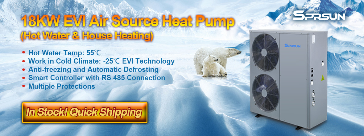 18KW EVI Air Source Low Temperature Heat Pump 18KW EVI havo manbai past haroratli issiqlik pompasi