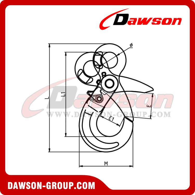 DS737 IMPROVED EYE SELFLOCK HOOK.- DAWSON GROUP LTD. - CHINA MANUFACTURERjpg