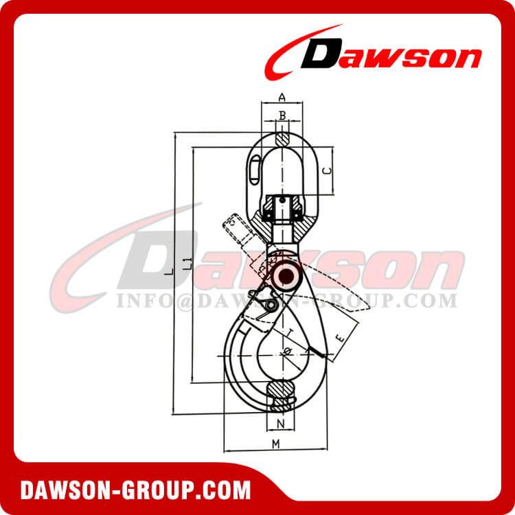 DS042 Rotating Selflock Hook With Bearing-Dawson Group Ltd. - China Manufacturer, Supplier, Factory