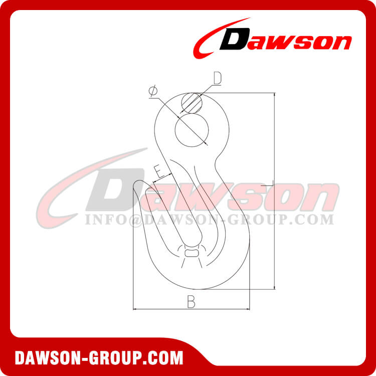 DS331 G80 Eye Type Winged Hook, Eye Shortening Cradle Grab Hook - Dawson Group Ltd. - China Manufacturer, Factory