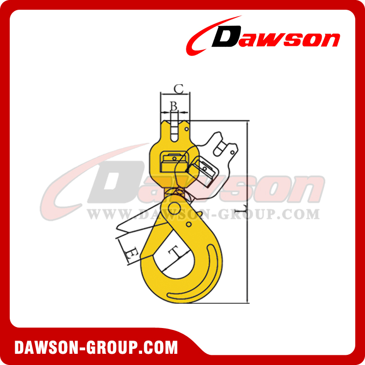 DS007 G80 CLEVIS SWIVEL SELFLOCK HOOK WITH BEARING - DAWSON-GROUP - CHINA FACTORY