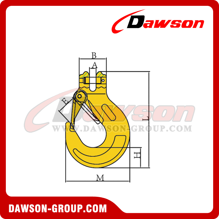 DS333 G80 CLEVIS SLING HOOK WITH CAST LATCH - DAWSON-GROUP - CHINA MANUFACTURER SUPPLIER, FACTORY