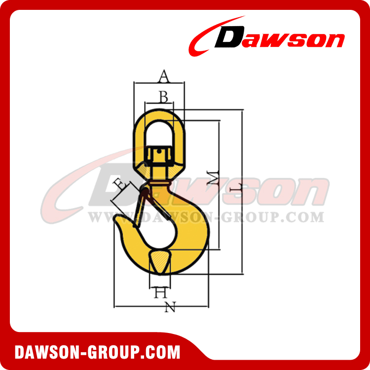 DS665 G80 SWIVEL HOOK WITH BEARING - DAWSON GROUP LTD. - CHINA MANUFACTURER SUPPLIER