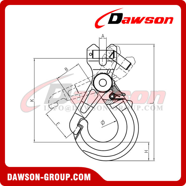 DS1017 G100 Special Clevis Selflock Hook with Grip - Dawson Group Ltd. - China Manufacturer Supplier, Factory