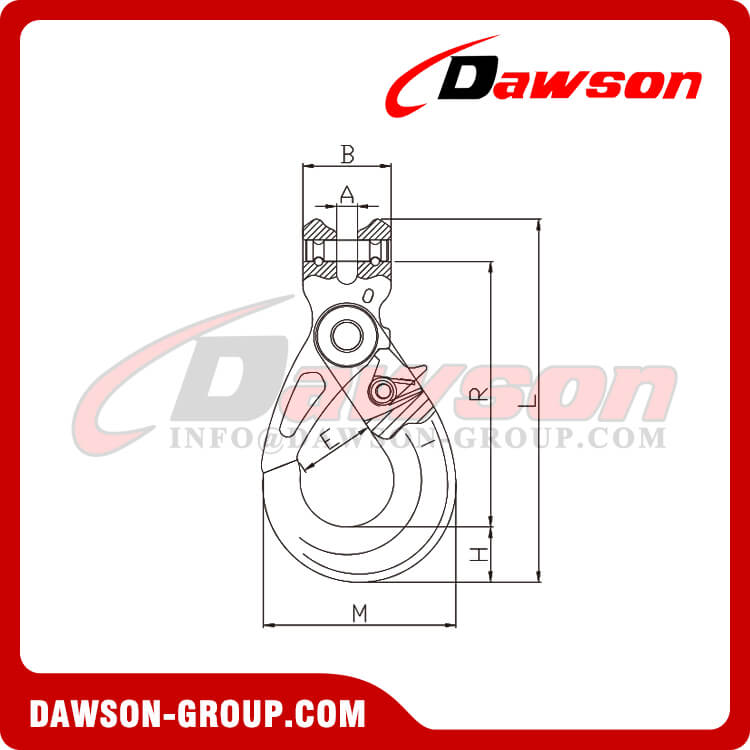 DS766 G80 European Type Clevis Self-Locking Hook - Dawson Group Ltd. - China Manufacturer, Supplier
