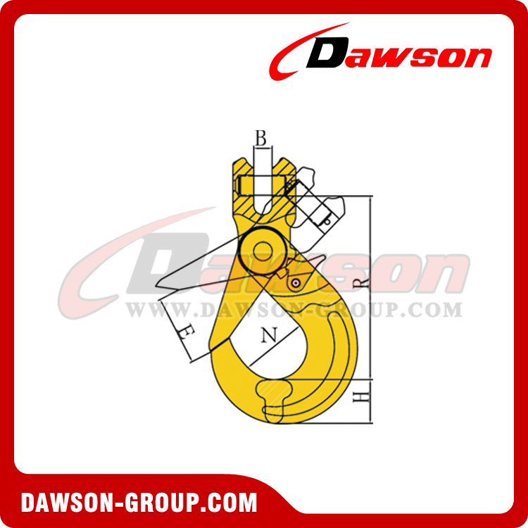 DS082 G80 EUROPEAN TYPE CLEVIS SELFLOCK HOOK DAWSON-GROUP LTD. - CHINA MANUFACTURER