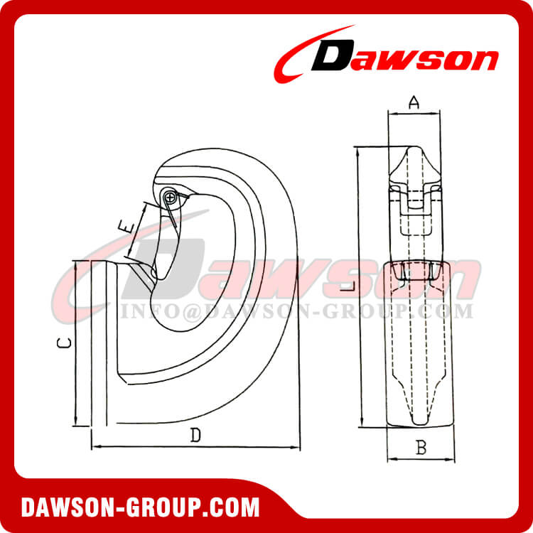DS279 G80 Special Weld On Hook - Dawson Group Ltd. - China Manufacturer Supplier