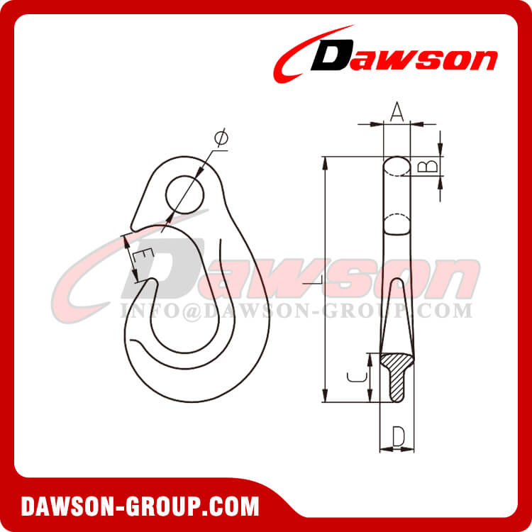 DS822 G80 Nose Type Anti-Slip Hook - Dawson Group Ltd. - China Manufacturer, Supplier
