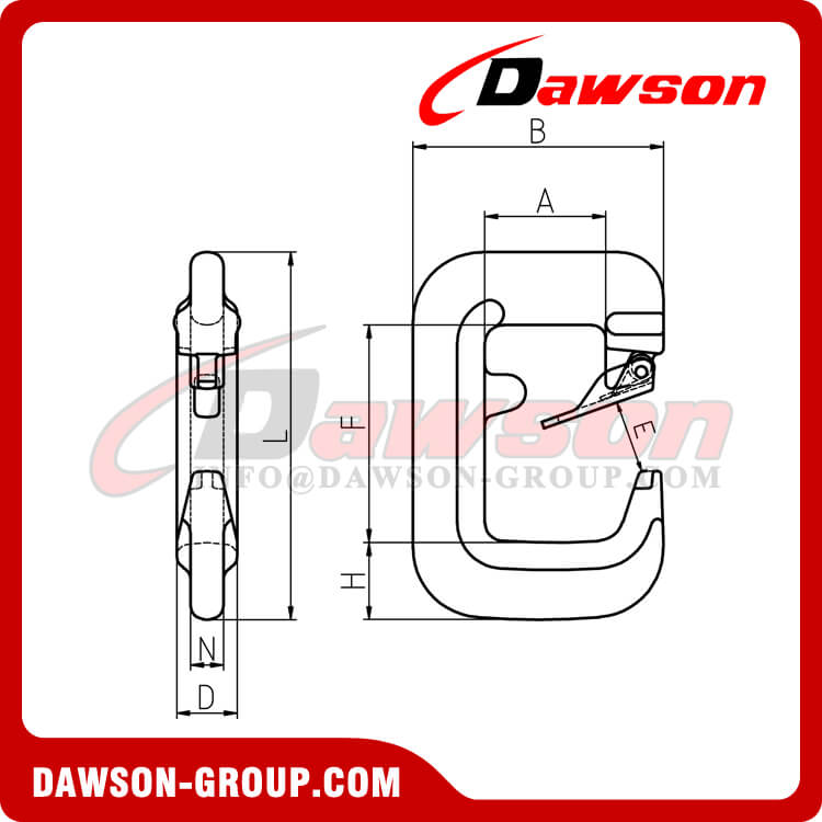 DS852 DS852 G80 FN Type Webbing Hook - Dawson Group Ltd. - China Manufacturer