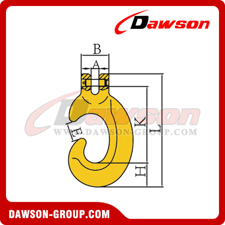 DS024 G80 CLEVIS C HOOK FOR LASHING - DAWSON-GROUP - CHINA MANUFACTURER
