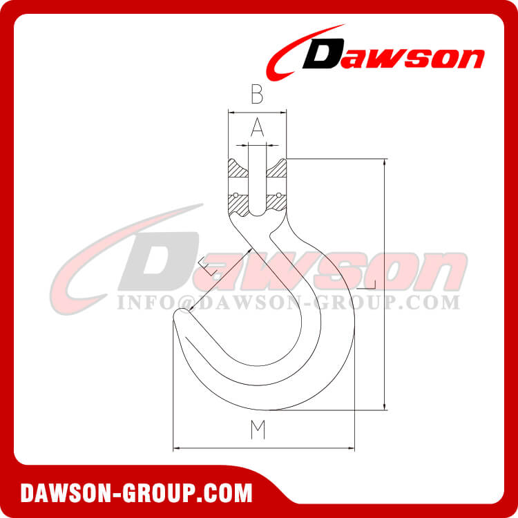 DS507 G80 Clevis Large Opening Hook for Lifting Chains - Dawson Group Ltd. - China Manufacturer, Supplier