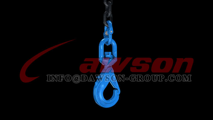 Application of Dawson Grade 100 Special Swivel Self-locking Hook with Grip Latch for Chain Slings - China Factory