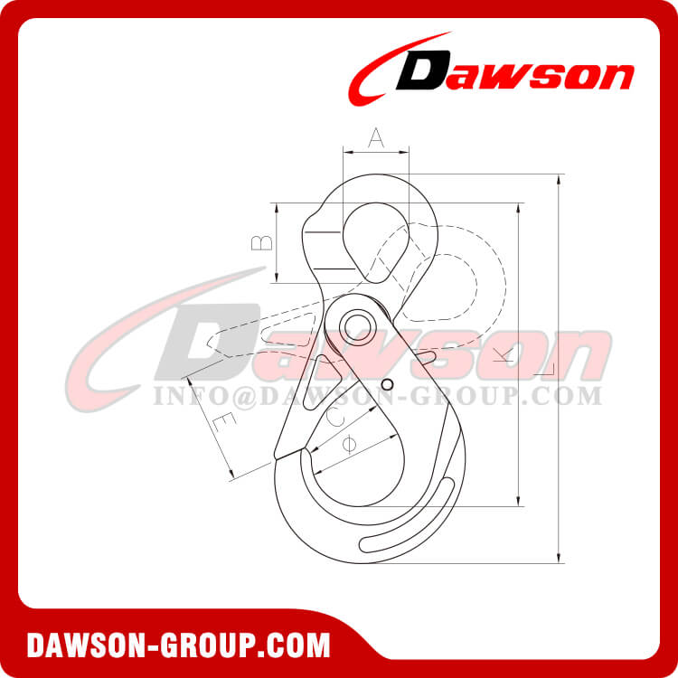 DS289 G80 Italy Type Eye Self-locking Hook for Crane Lifting Chain Slings - Dawson Group Ltd. - China Manufacturer, Supplier