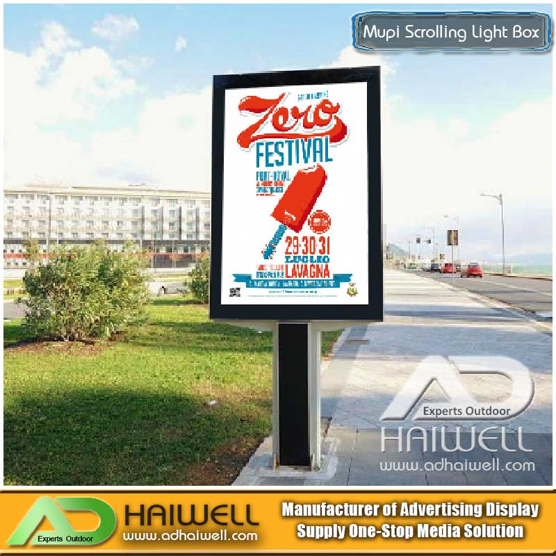 Scrolling Led Light Boxes Spde System Kits Adhaiwell Outdoor Street Double Sided Scrolling Light Boxes With Spde System