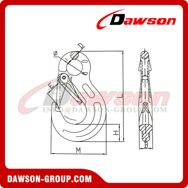 DS1003 G100 Eye Sling Hook - Dawson Group Ltd. - China Manuacturer, Supplier