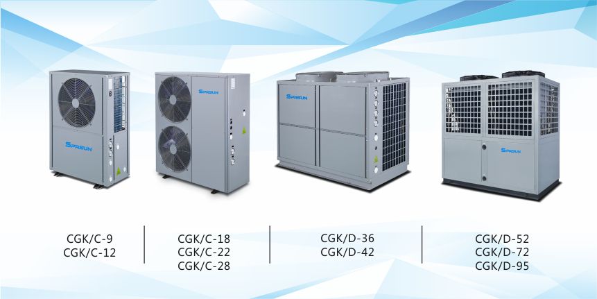 Air to Water Heat Pump Models Modelos de bombas de calor ar-água